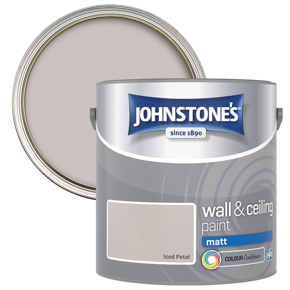 Johnstone's Walls & Ceilings Iced Petal Matt Emulsion Paint 2.5L Image 1
