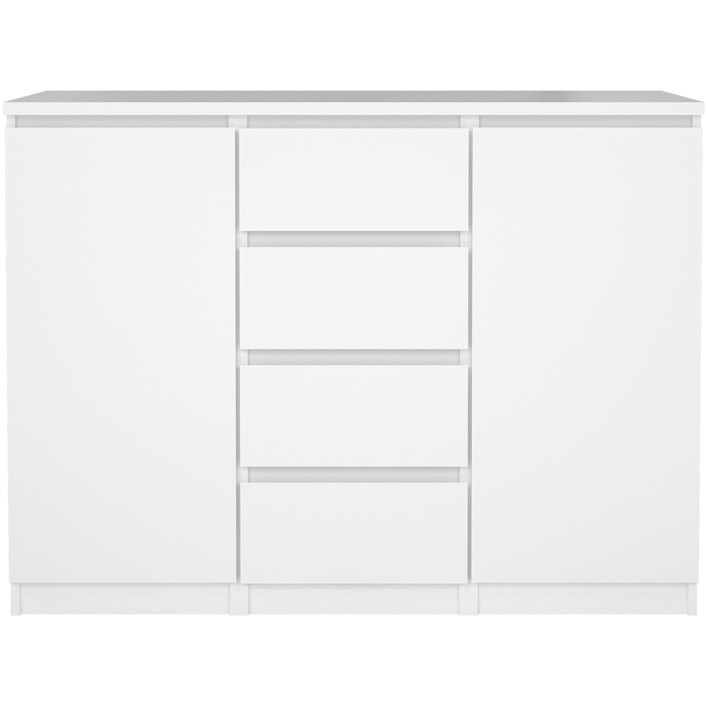 Florence 2 Door 4 Drawer White High Gloss Sideboard Image 3