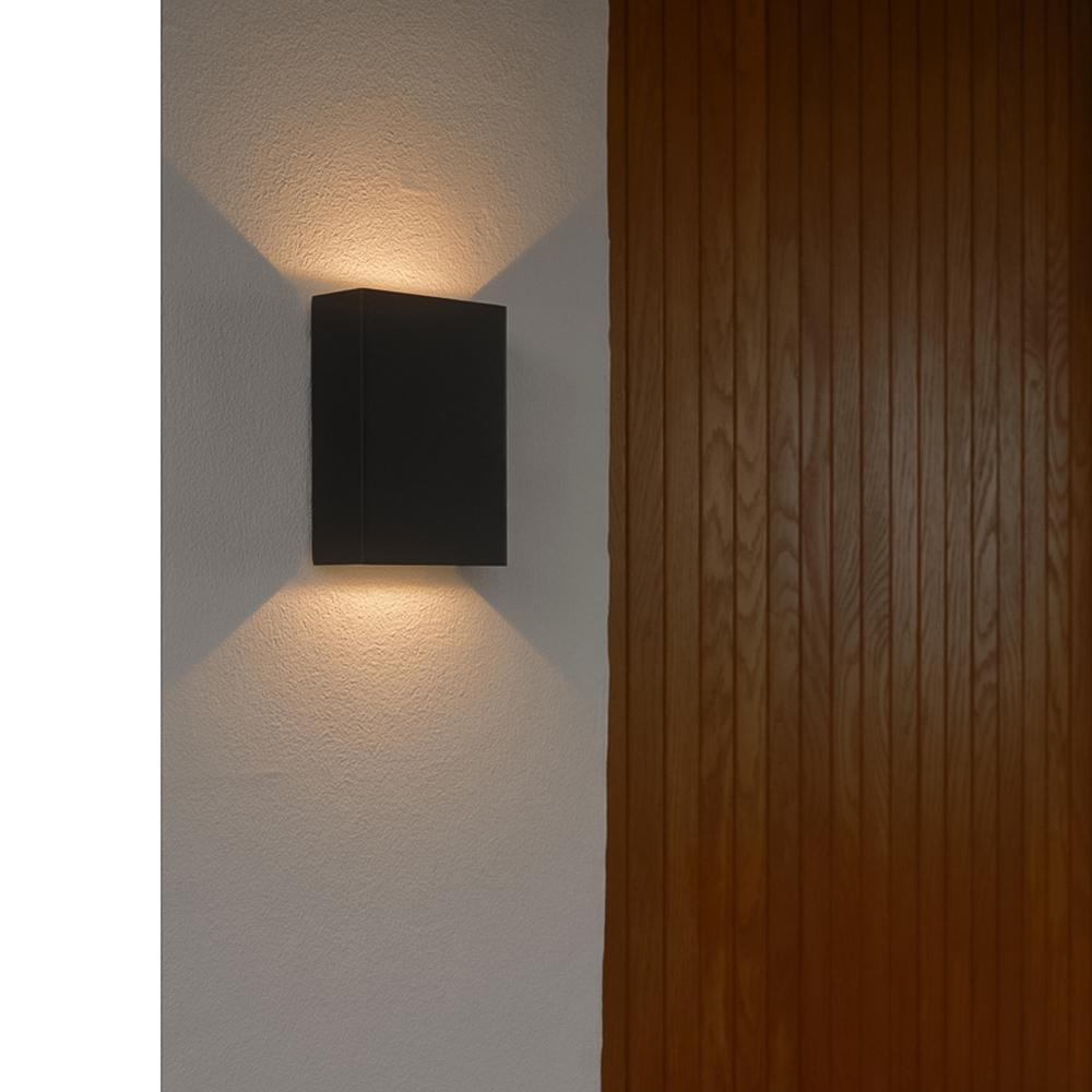 Nordlux Fold 10 Seaside Black Magnetic Shade Garden Wall Light Image 5