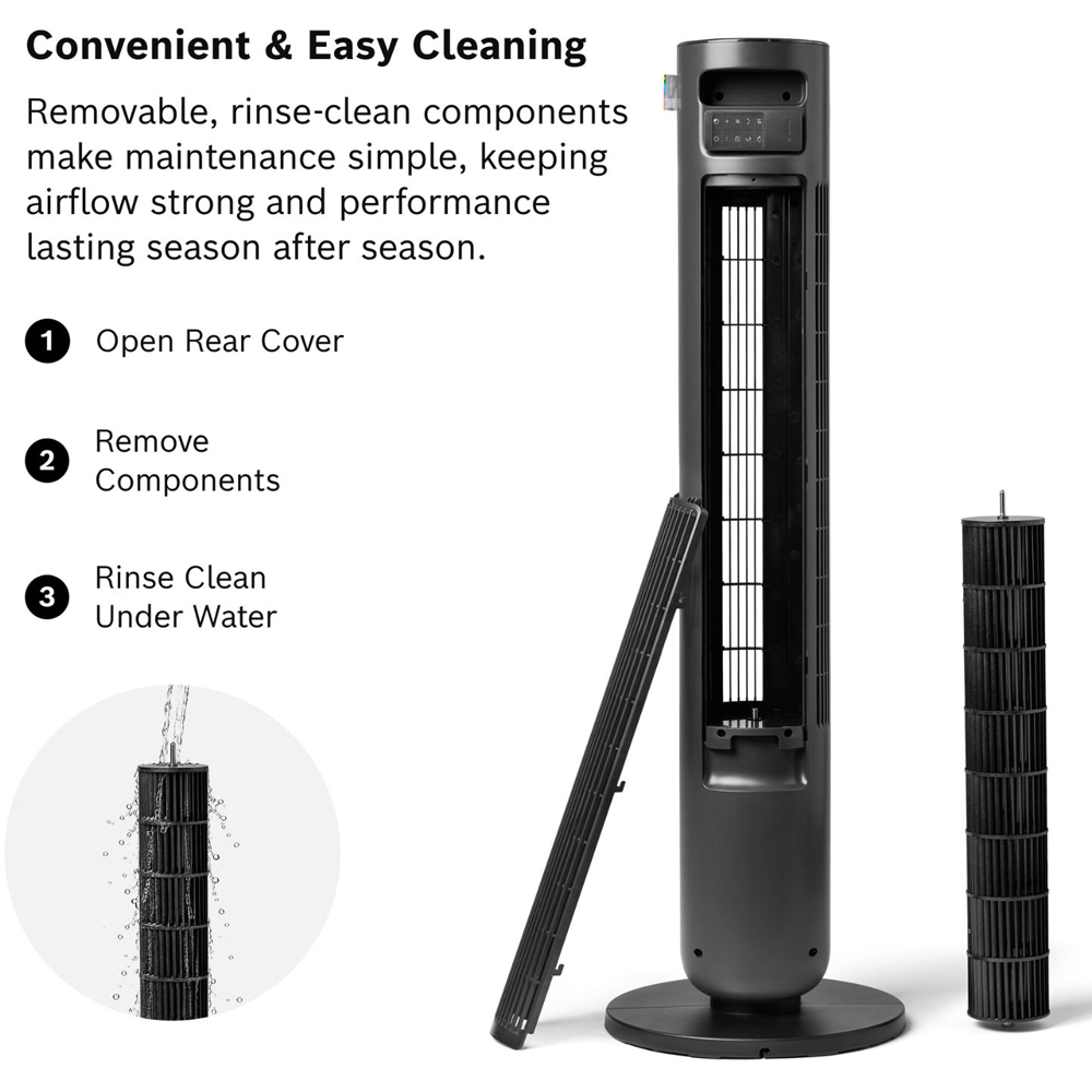 Bosch 6000 Black Oscillating Tower Fan with Remote Control Image 6