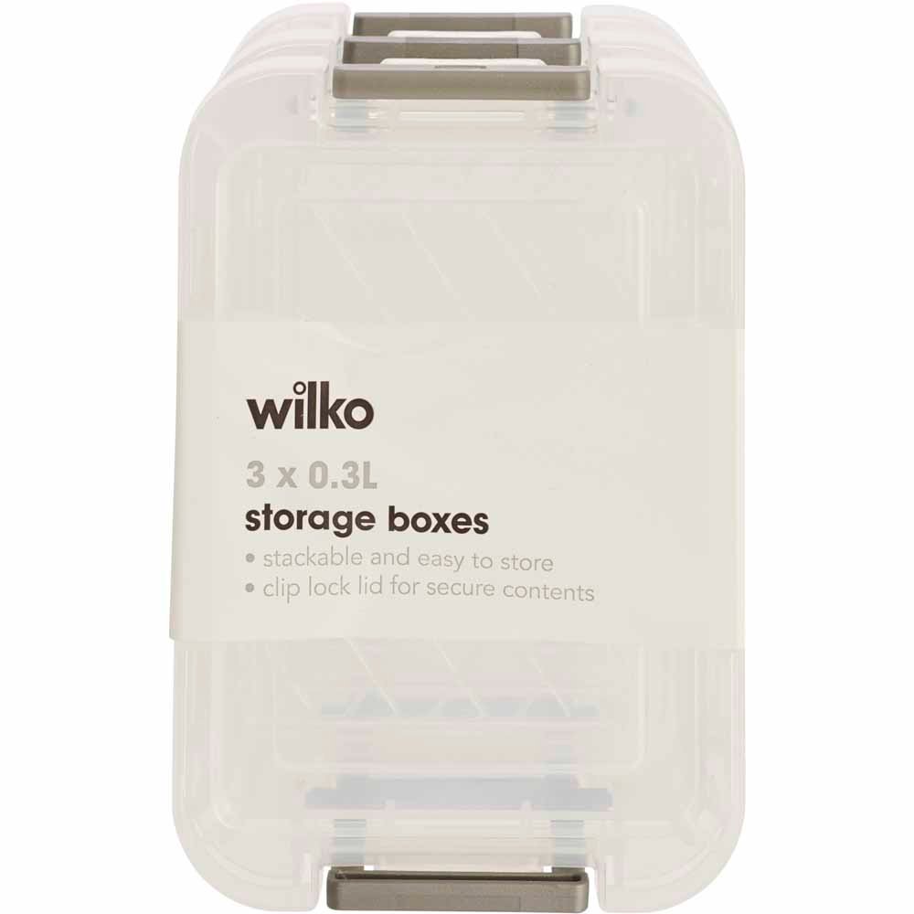 Wilko 300ml Storage Box 3 Pack Image 3