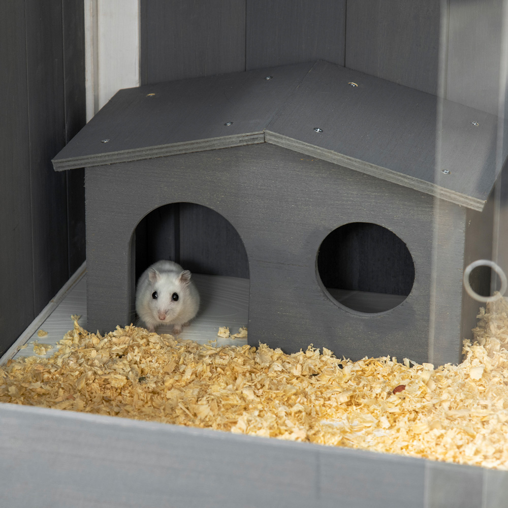 PawHut Wooden Hamster Small Animal Cage Image 3