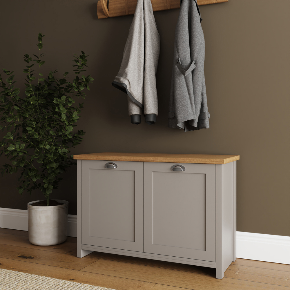 GFW Lancaster Grey Shoe Storage Image 7