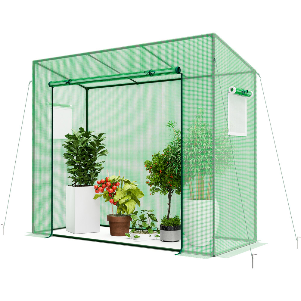 Costway Outdoor Walk-in Greenhouse with PE Cover Image 3