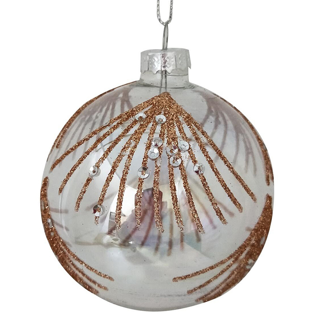 Iridescent and Copper Foil Bauble - Copper Image