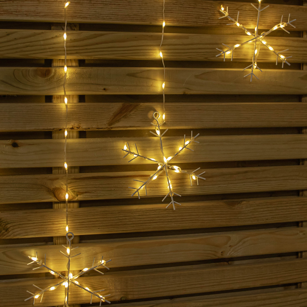 Samuel Alexander FlexiBrights 267 Warm White LED Snowflake Curtain Light 1.2 x 1.2m Image 6