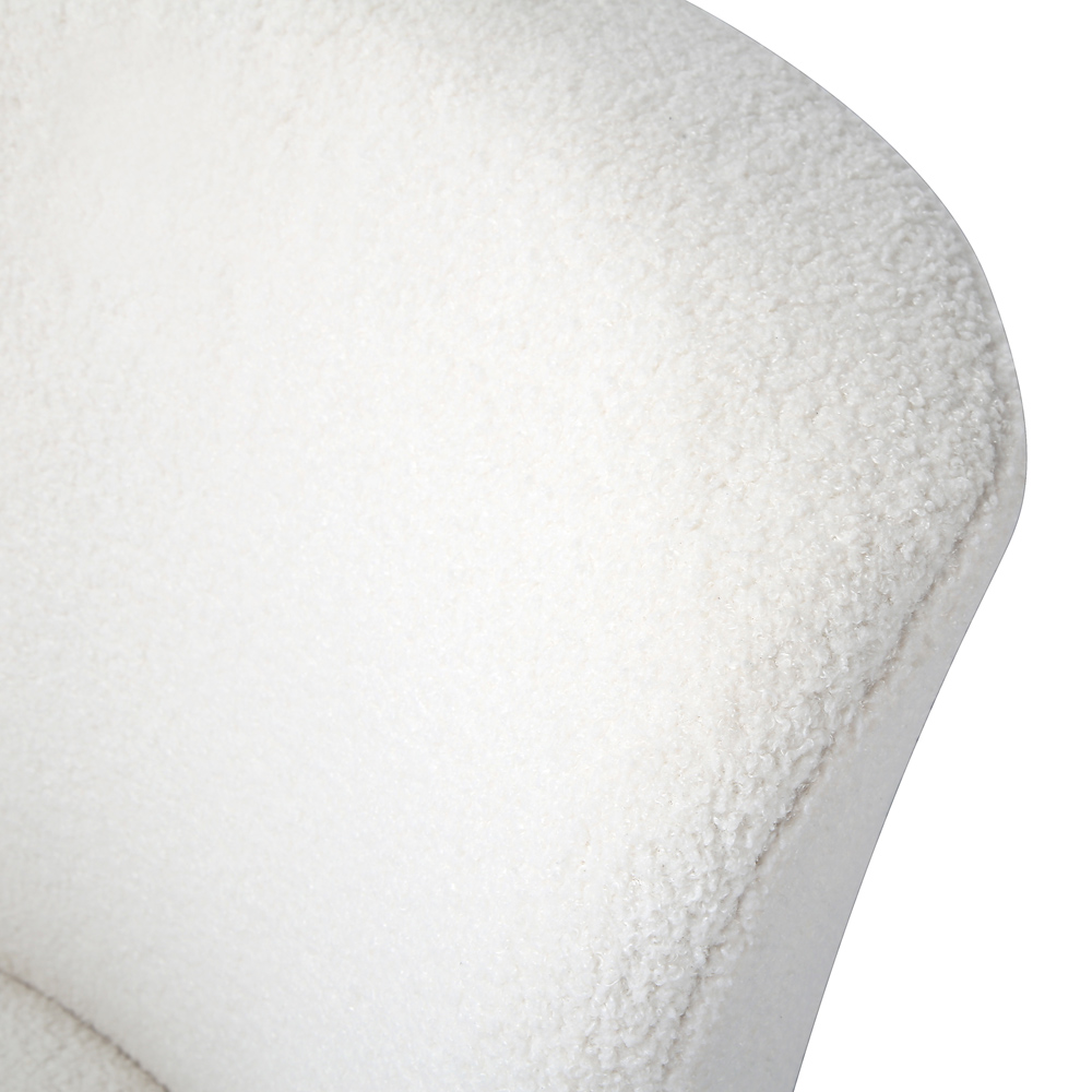 Shaun Cream Boucle Accent Chair with Golden Legs Image 6