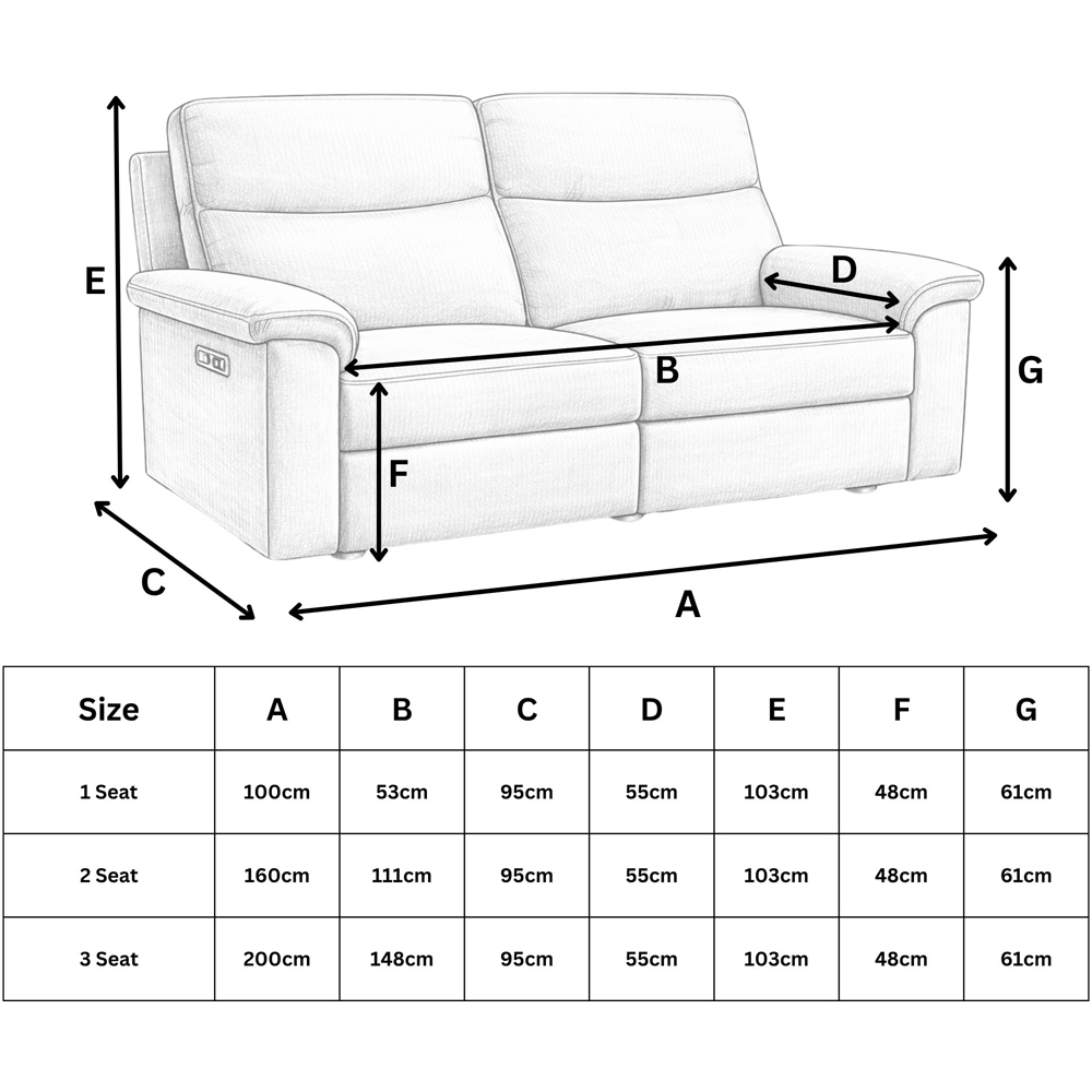 Aspire Marlowe 2 Seater Mushroom Leather Power Recliner Sofa with USB Charging Image 9
