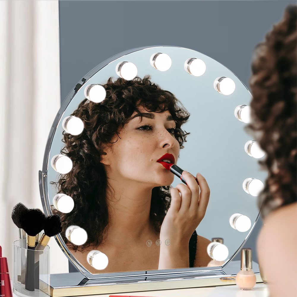 Living and Home LED Makeup Mirror with 3 Modes Image 2