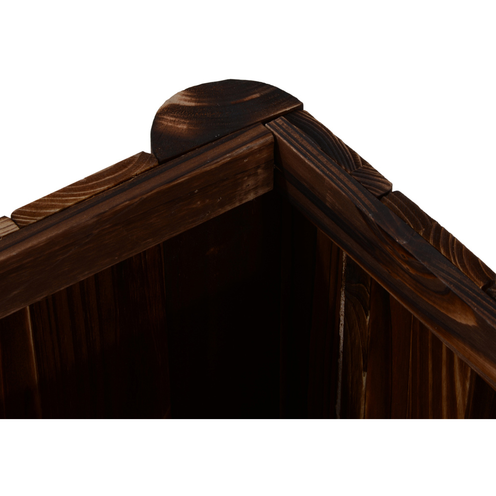 Outsunny Wooden Raised Garden Bed with Drainage Gaps 45 x 50 x 120cm Image 6