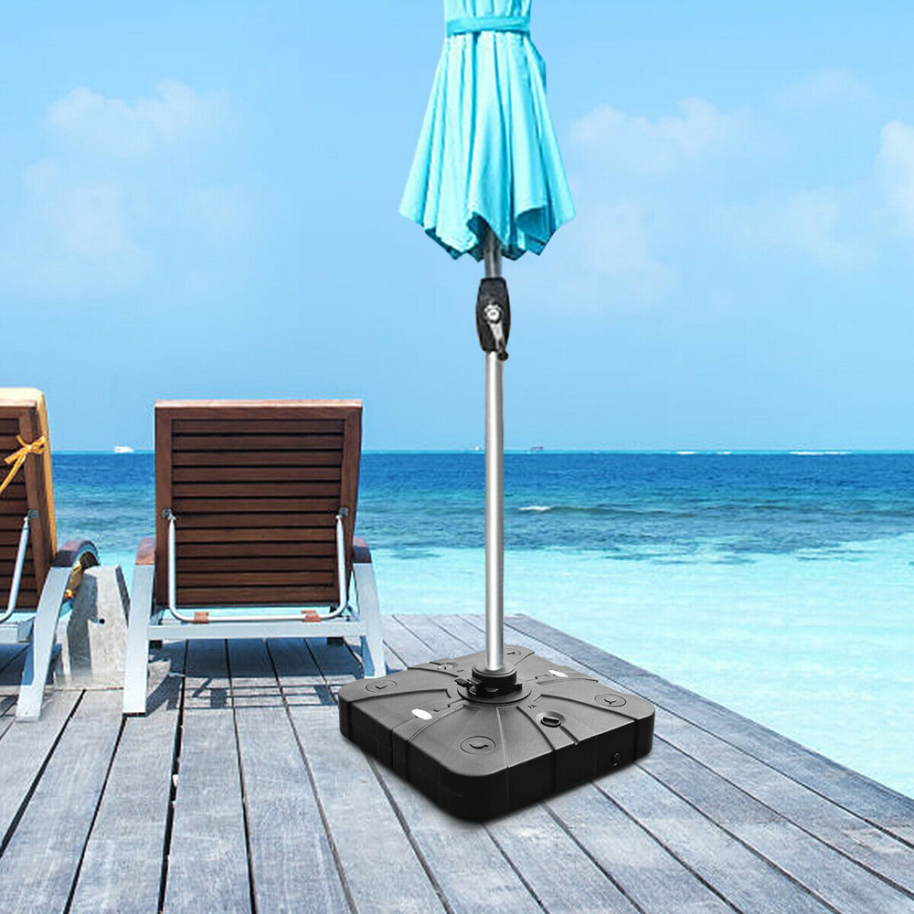 Costway 4 Wheel Parasol Base with Removable Cross Base Image 2