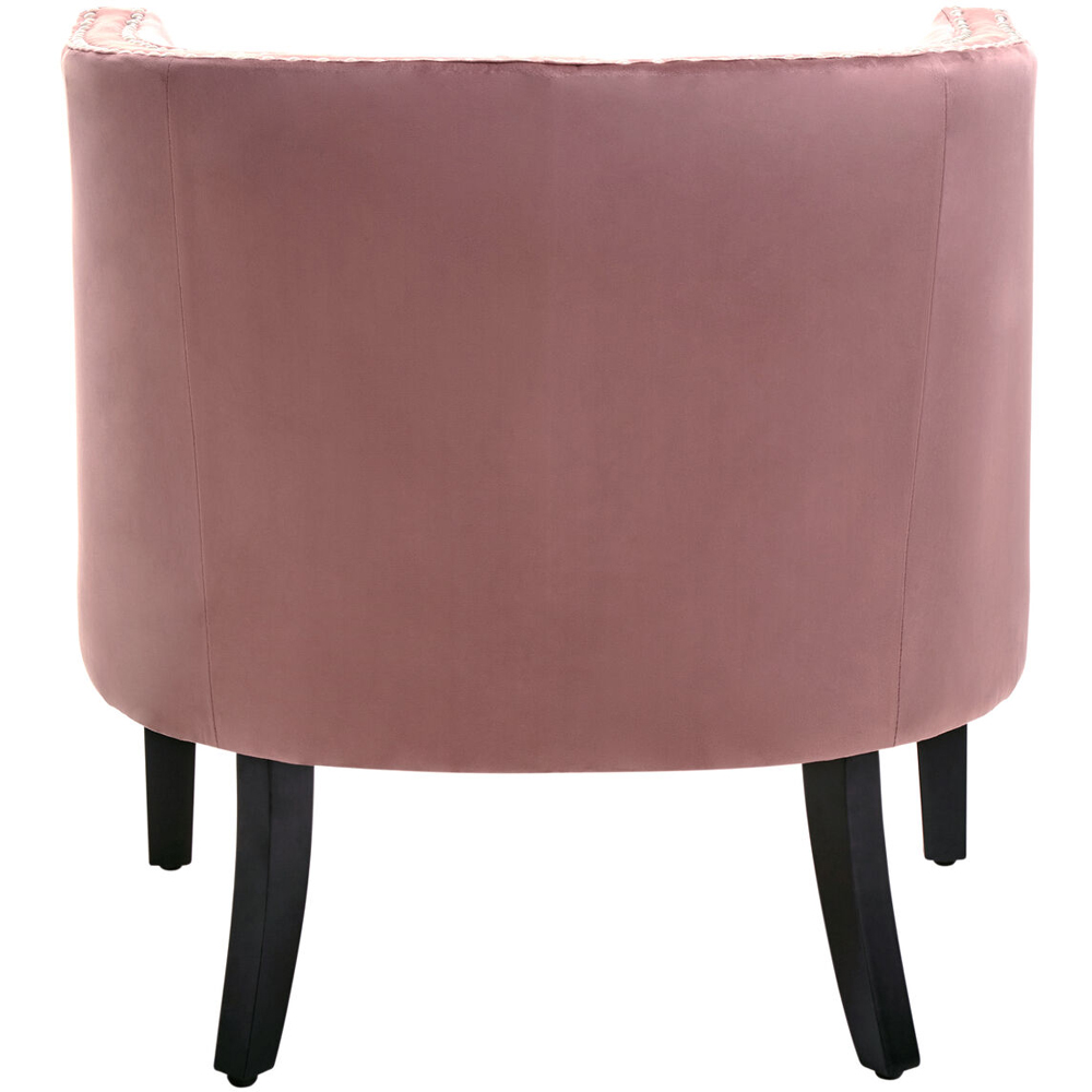 Premier Housewares Larissa Pink Velvet Studded Chair Image 3