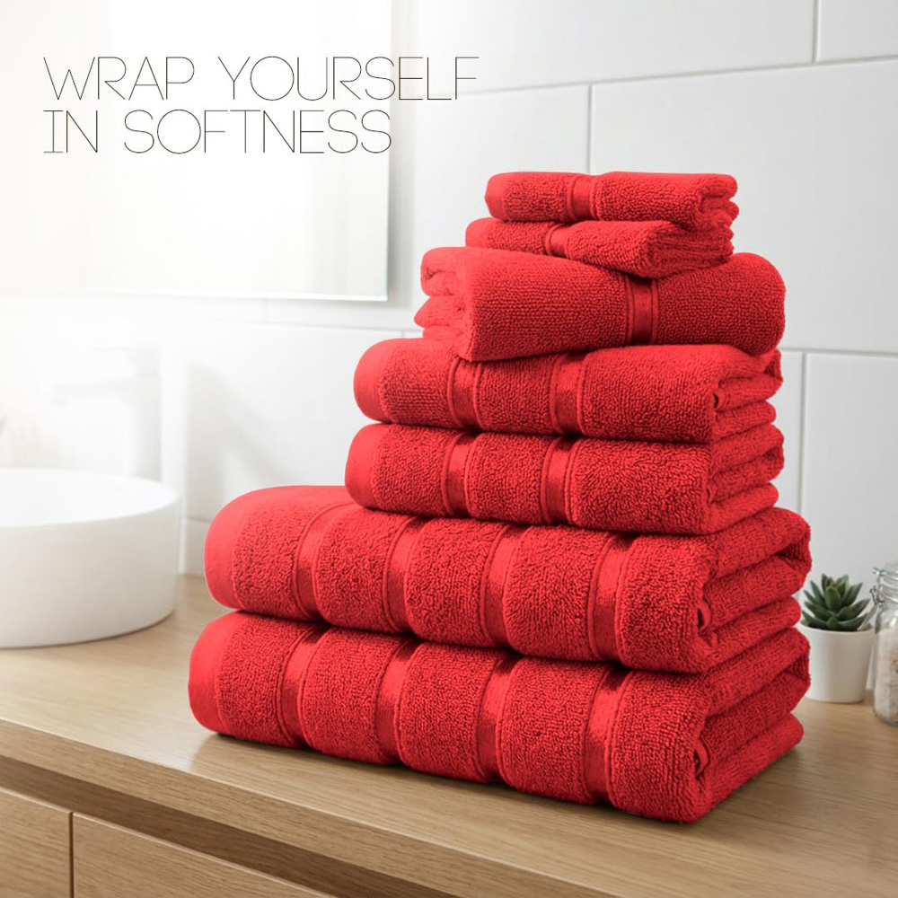Smart Living Boston 8 Piece Red Towel Bale Set Image 8