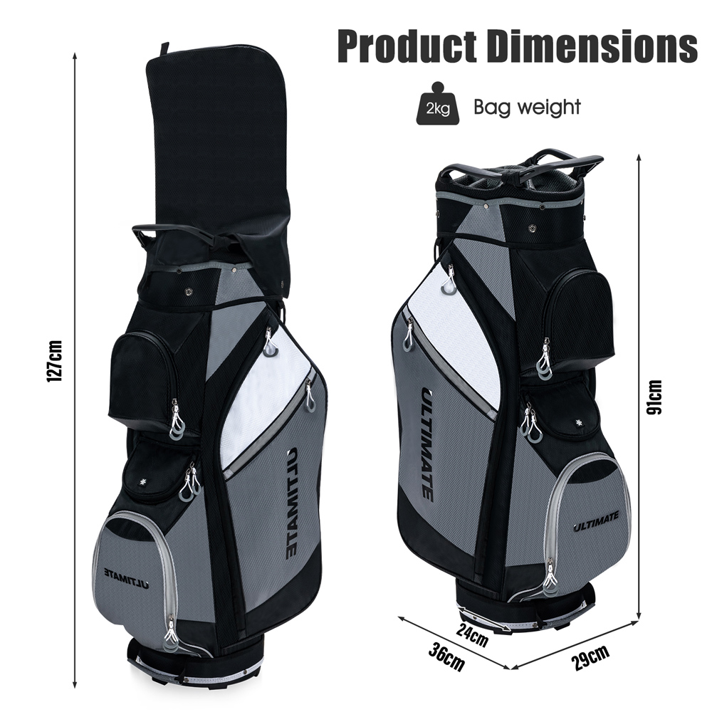 Costway 14 Way Lightweight Portable Golf Cart Bag Image 9
