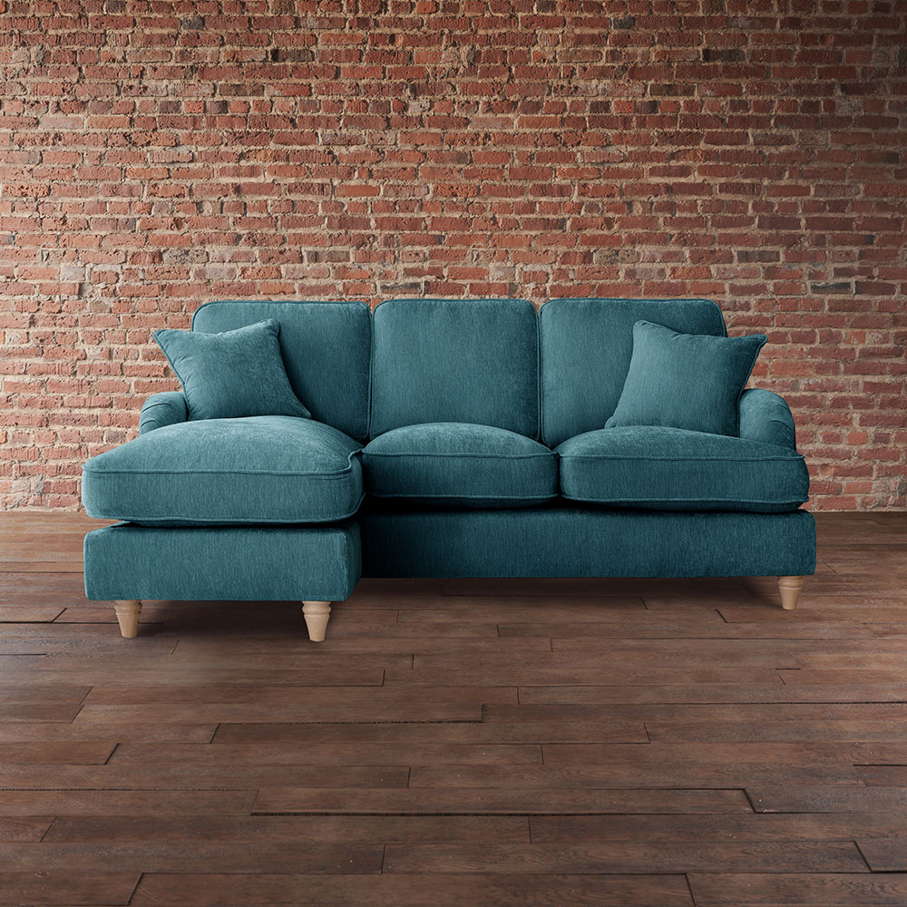 The Vienna 3 Seater Emerald Left Hand Chaise Sofa Image 3