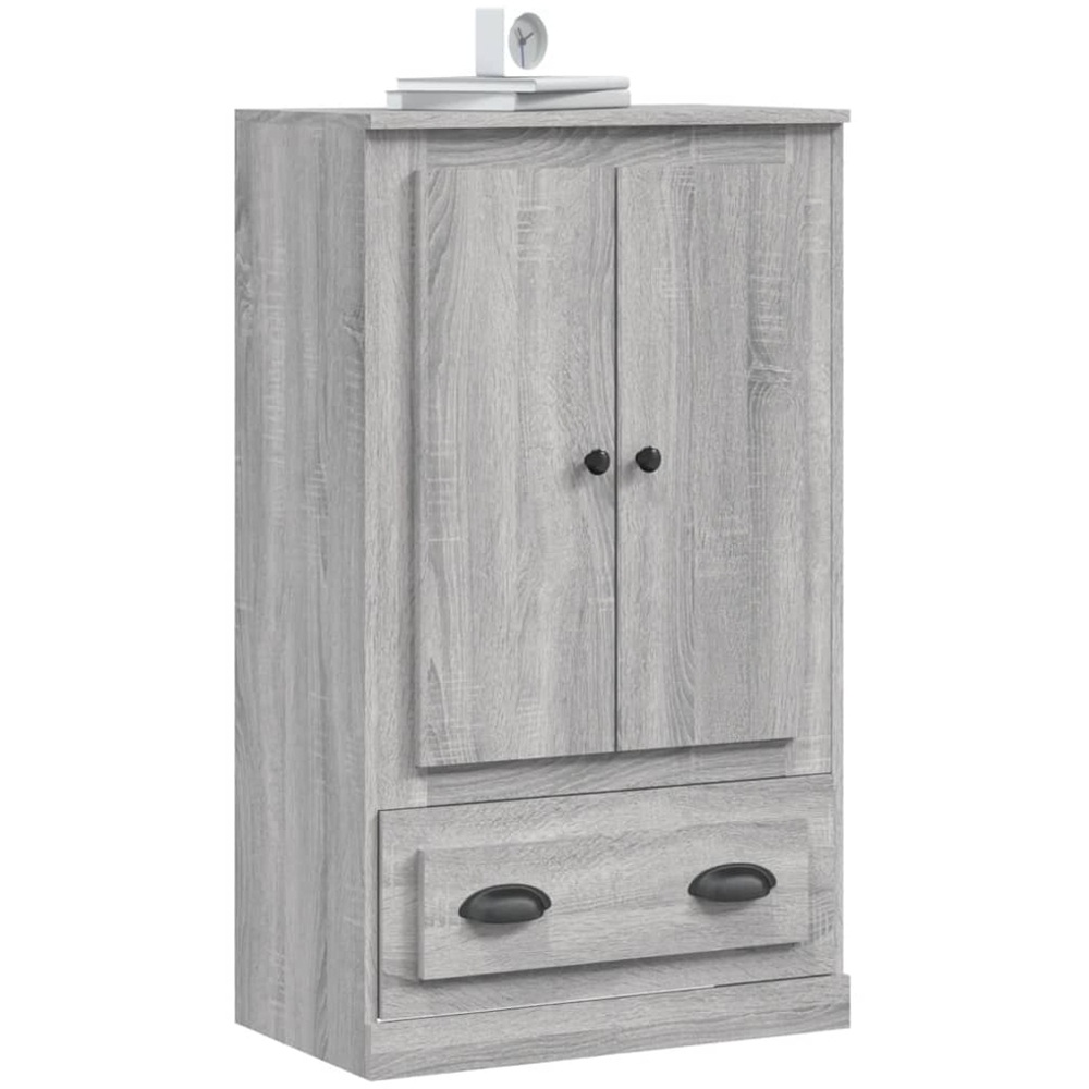 vidaXL 2 Door Single Drawer Grey Sonoma Highboard Image 4