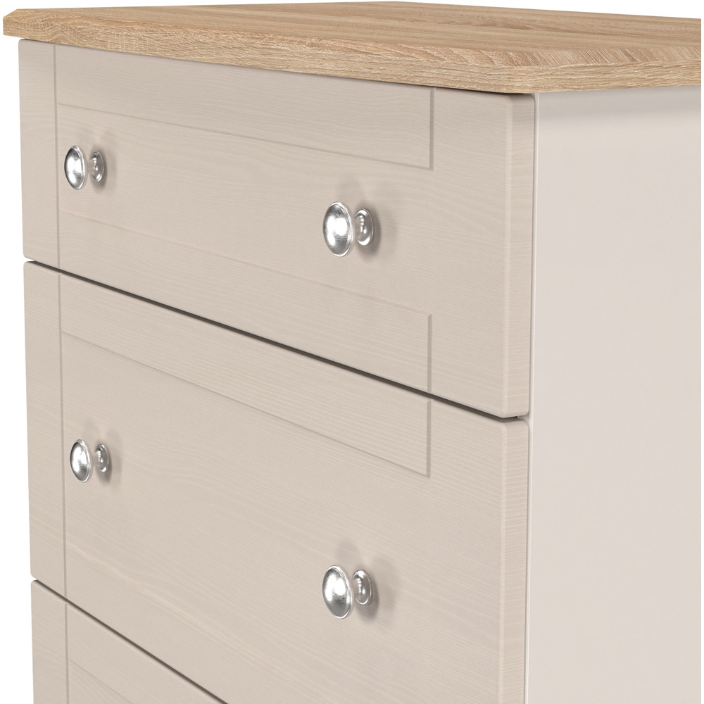 Crowndale Sussex 3 Drawer Kashmir Ash and Bardolino Oak Deep Chest of Drawers Ready Assembled Image 6