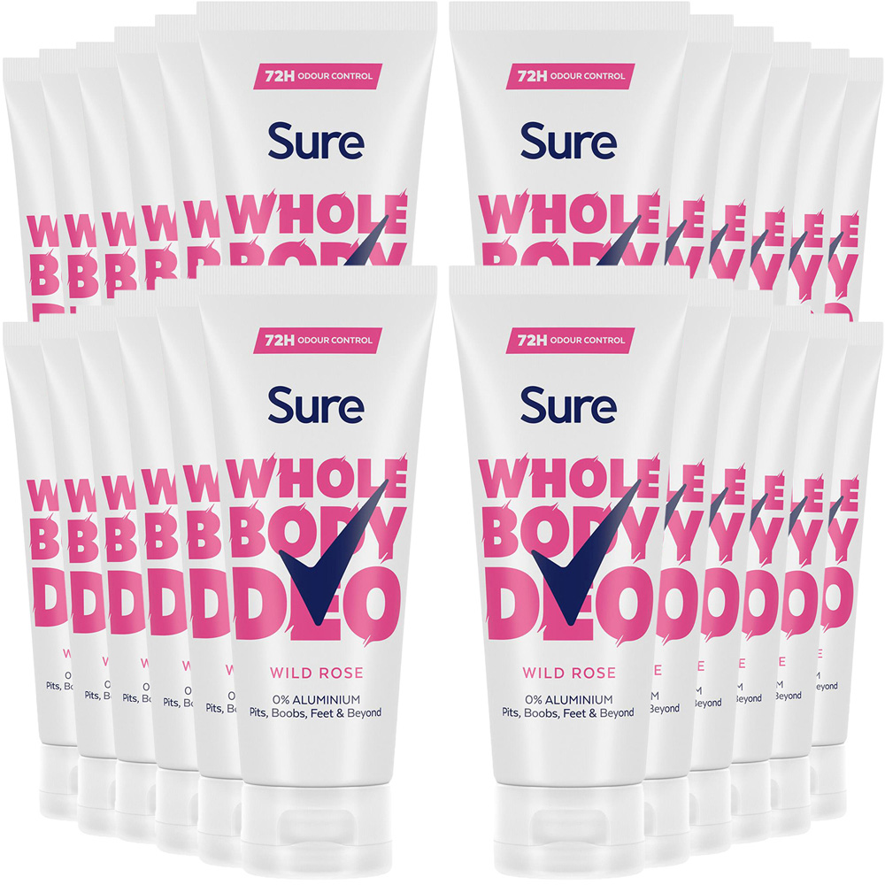 Sure Women Aluminium Free Whole Body Wild Rose Deodorant Cream 75ml 24 Pack Image 1
