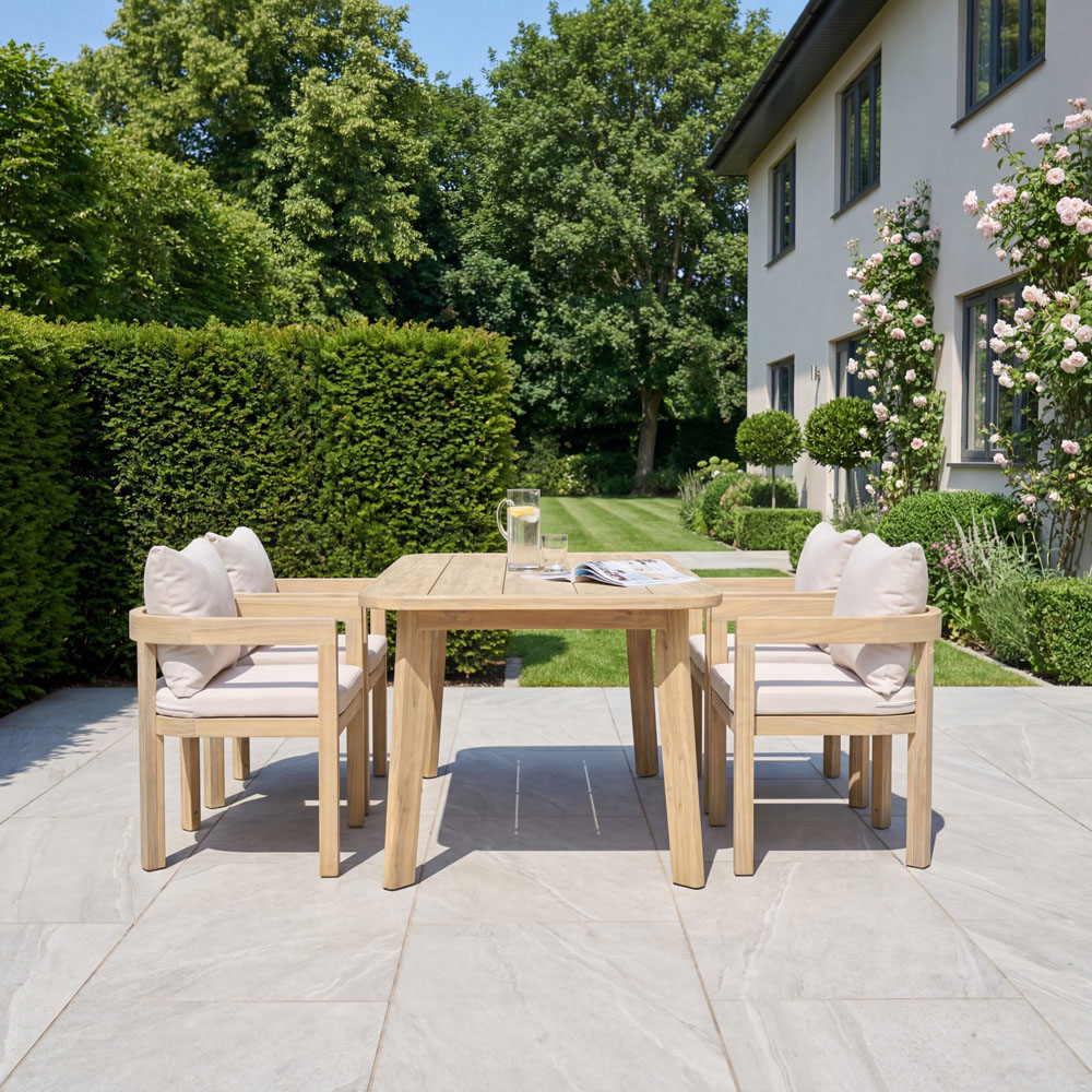 Artemis Home Sundrift 6 Seater Garden Dining Set Teak Image 2