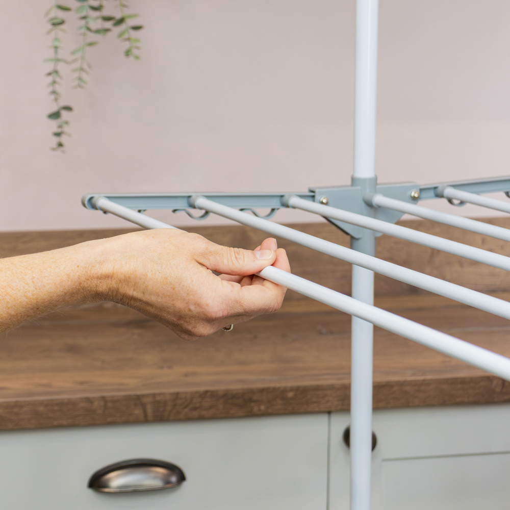 JVL 3-Tier White Clothes Drying Rack 21m Image 6