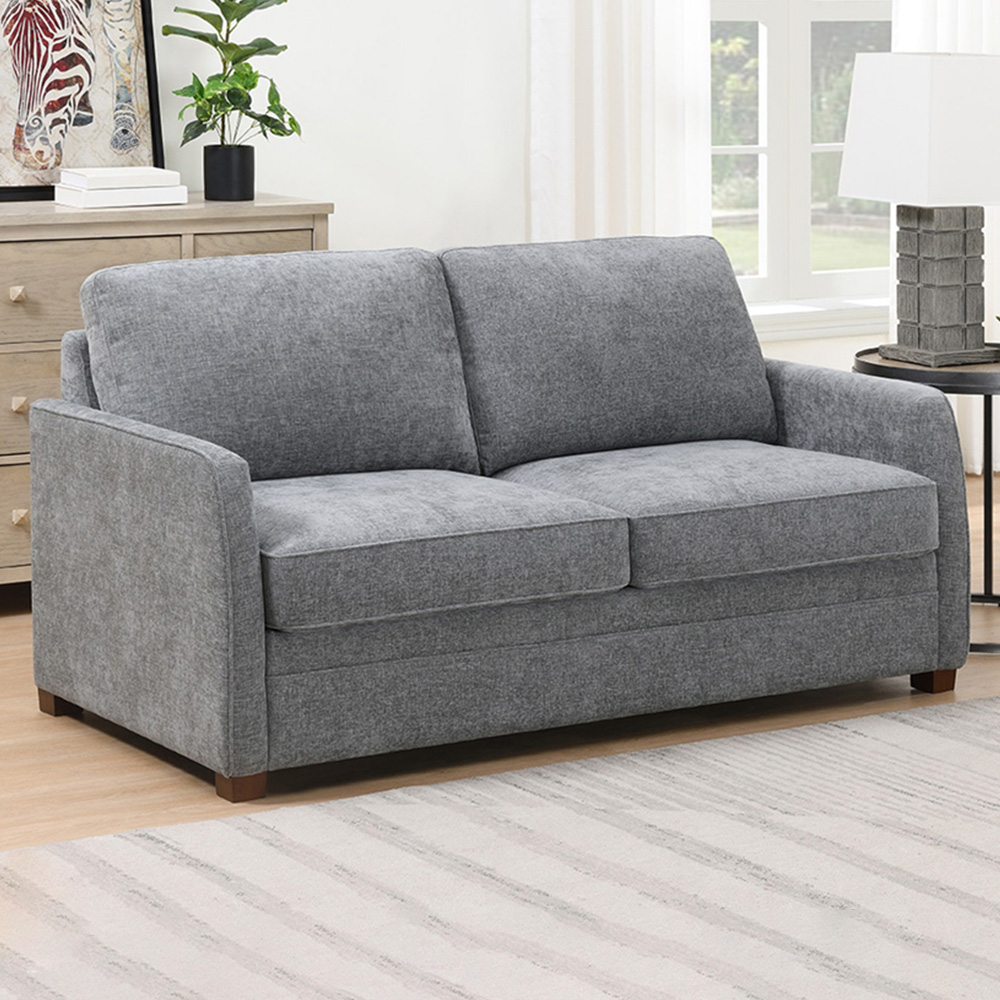 Canarsie 2 Seater Grey Full Foam Sofa Bed Image 1