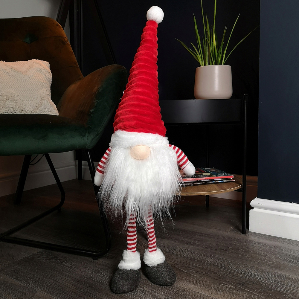 Samuel Alexander Red Grooved Hat Plush Standing Gonk Christmas Decoration 67cm Image 2