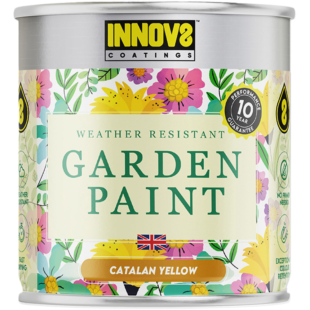 Innov8 Coatings Catalan Yellow Garden Paint 750ml Image 2