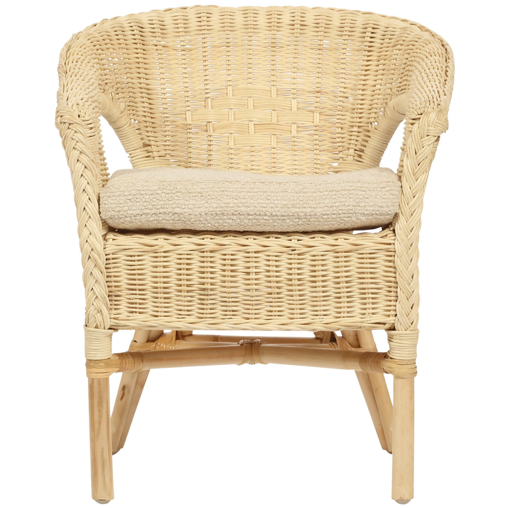 Desser Furniture Natural Wicker Kid Size Loom Chair with Cushion Image 3