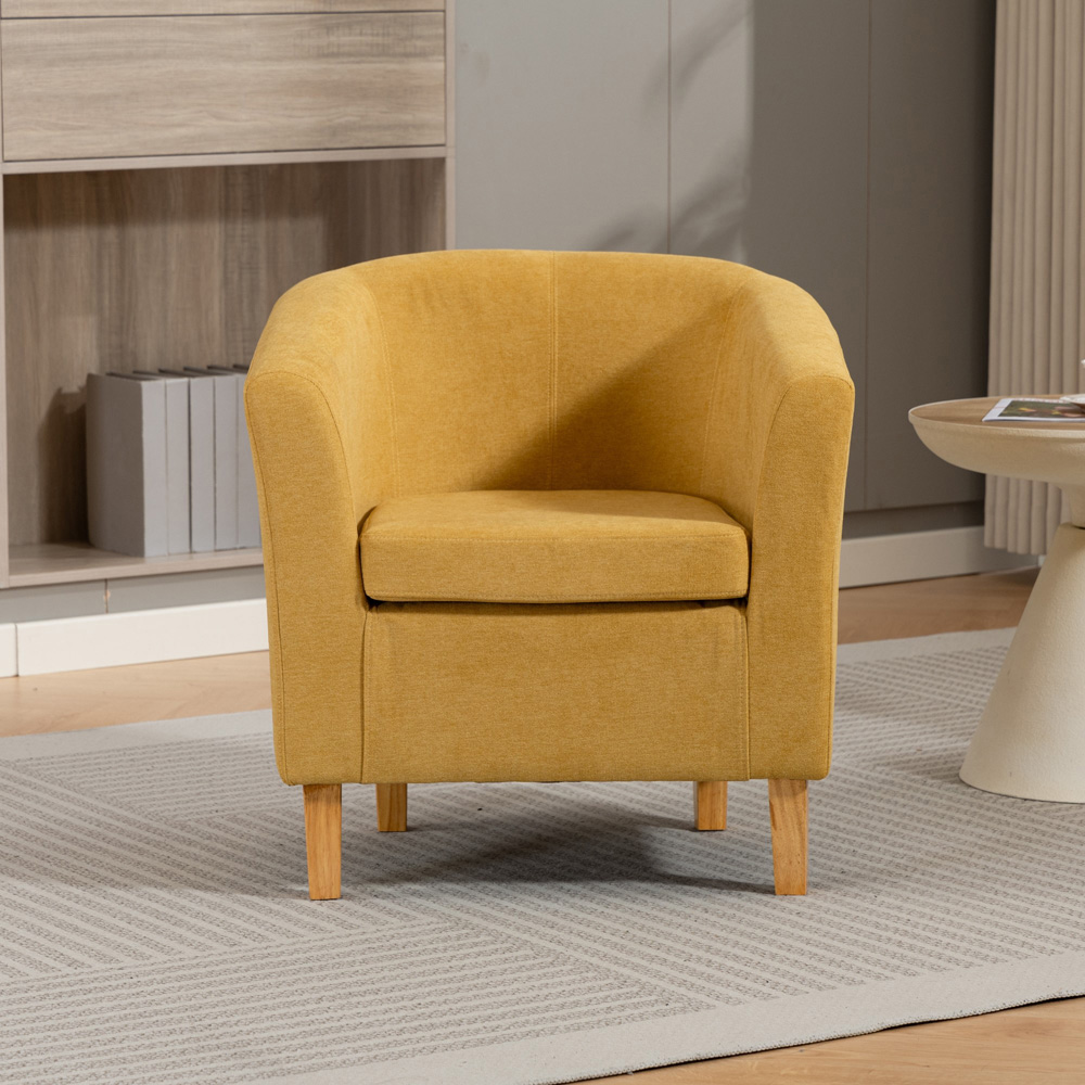 Artemis Home Millie Yellow Fabric Accent Chair Image 3
