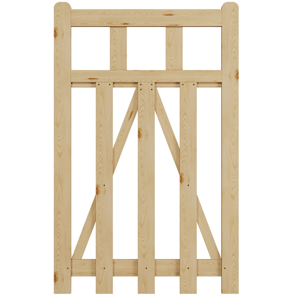 Outdoor Triangular Support Wooden Nature Garden Fence Door, 120 x 76 x 2.5cm Image 4