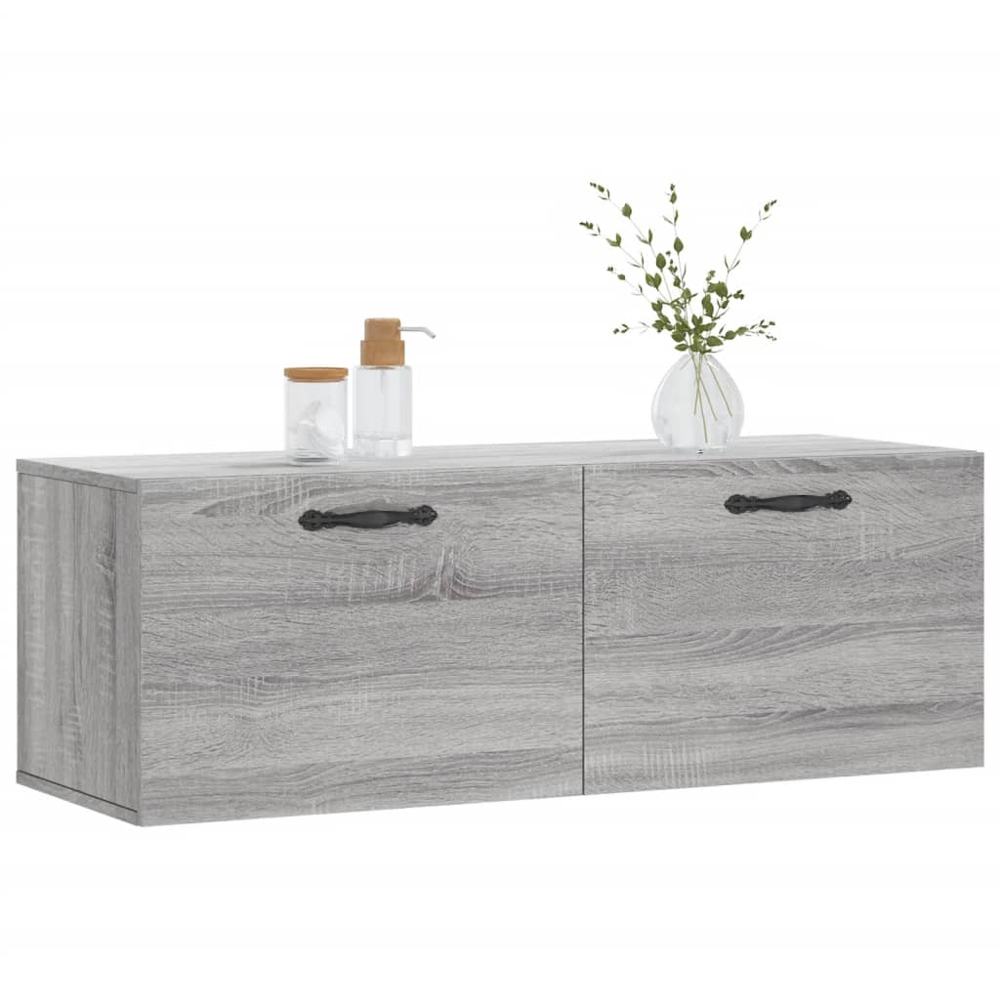 vidaXL 2 Door Grey Sonoma Oak Wall Cabinet Image 3
