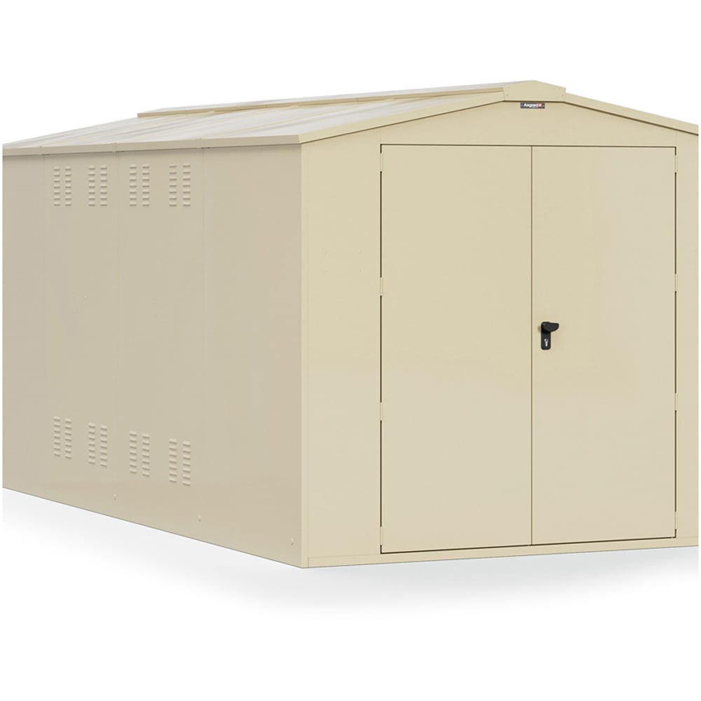 Asgard Gladiator 7 x 14ft Double Door Cream High Security Apex Garden Shed Image 3