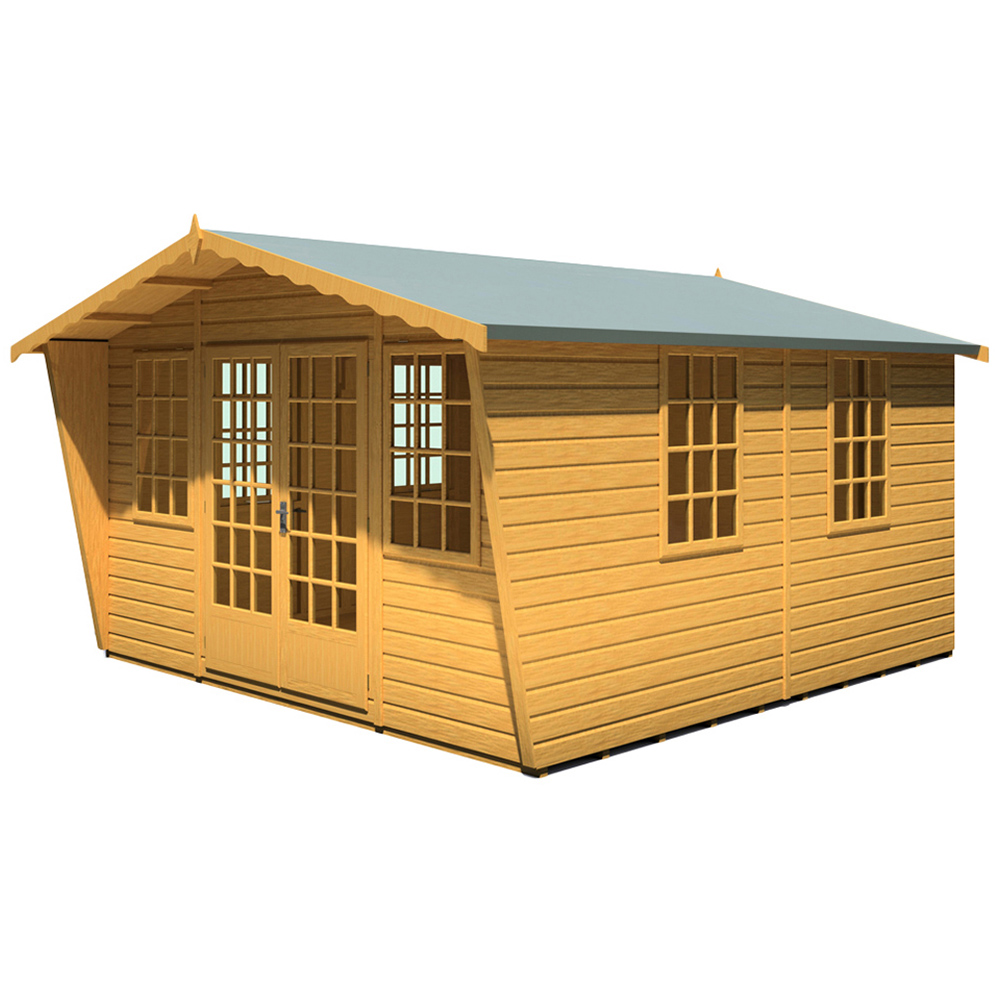 Shire Beaulieu 12 x 12ft Double Door Shiplap Apex Summerhouse Image 2