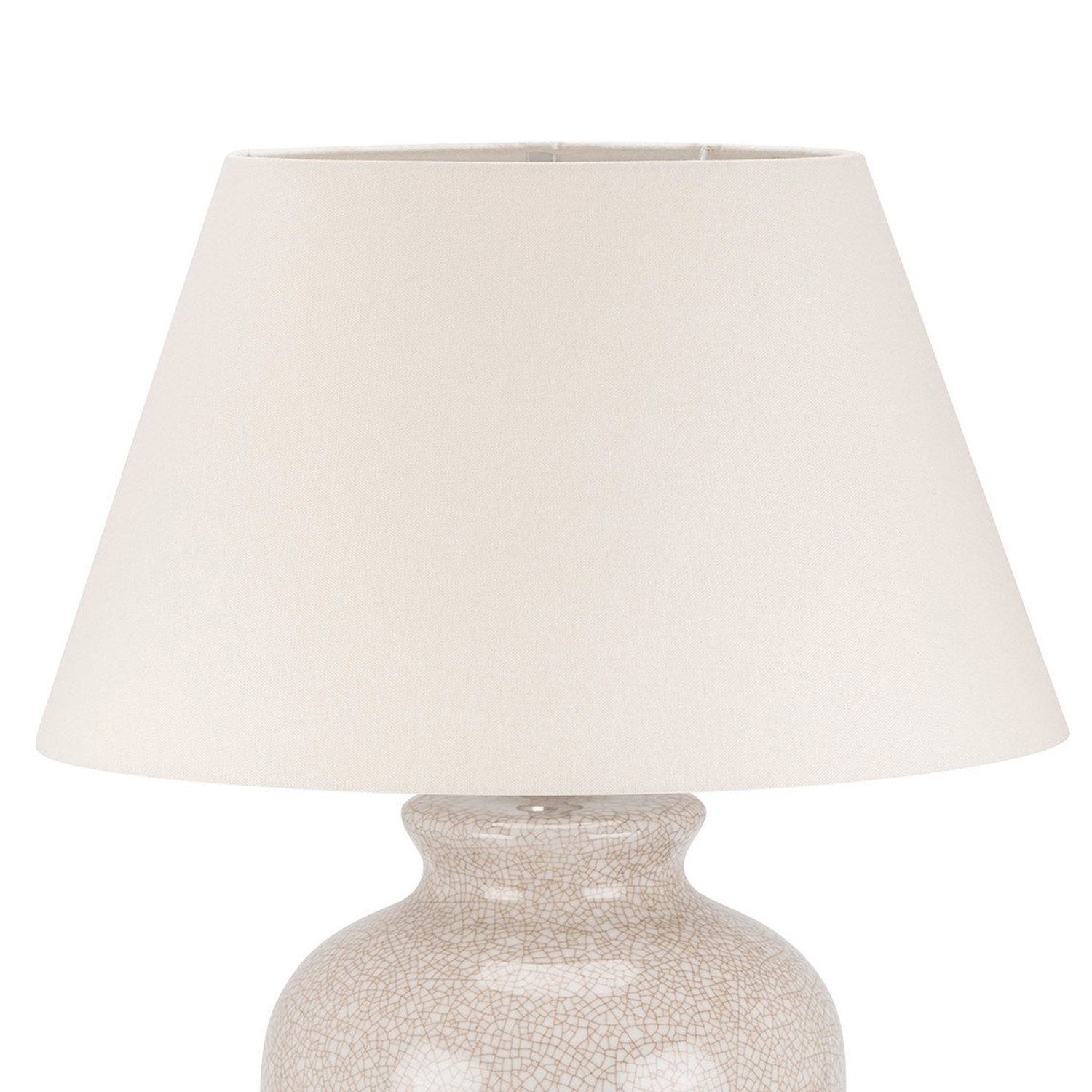 Ivory Crackle Ginger Jar Table Lamp Image 4