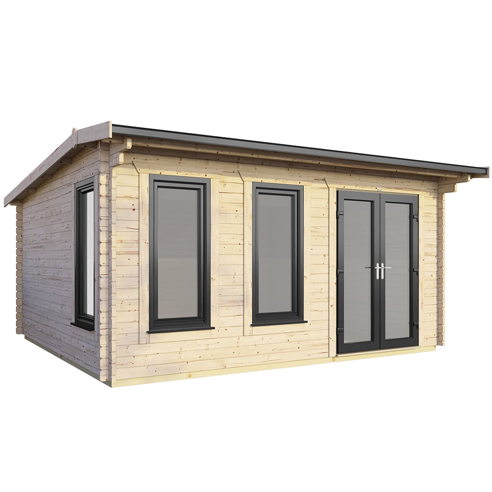 Power Sheds 16 x 12ft Right Double Door Apex Log Cabin Image 1