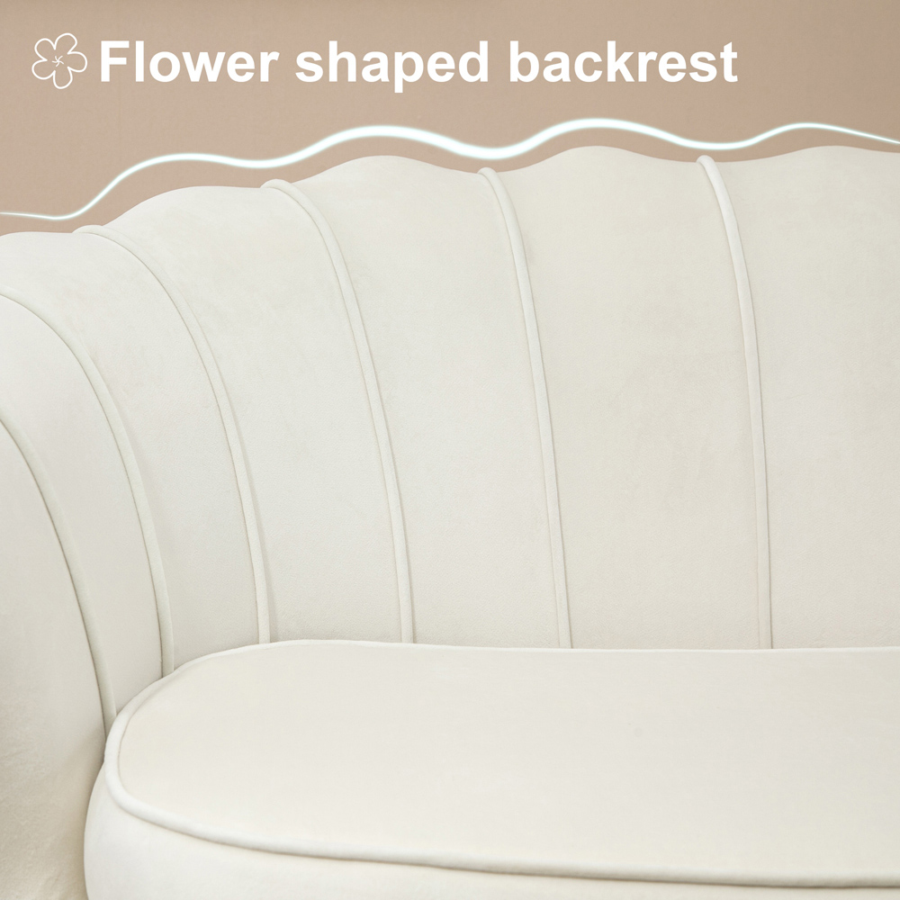 HOMCOM 2 Seater Modern Velvet Loveseat Sofa Image 5