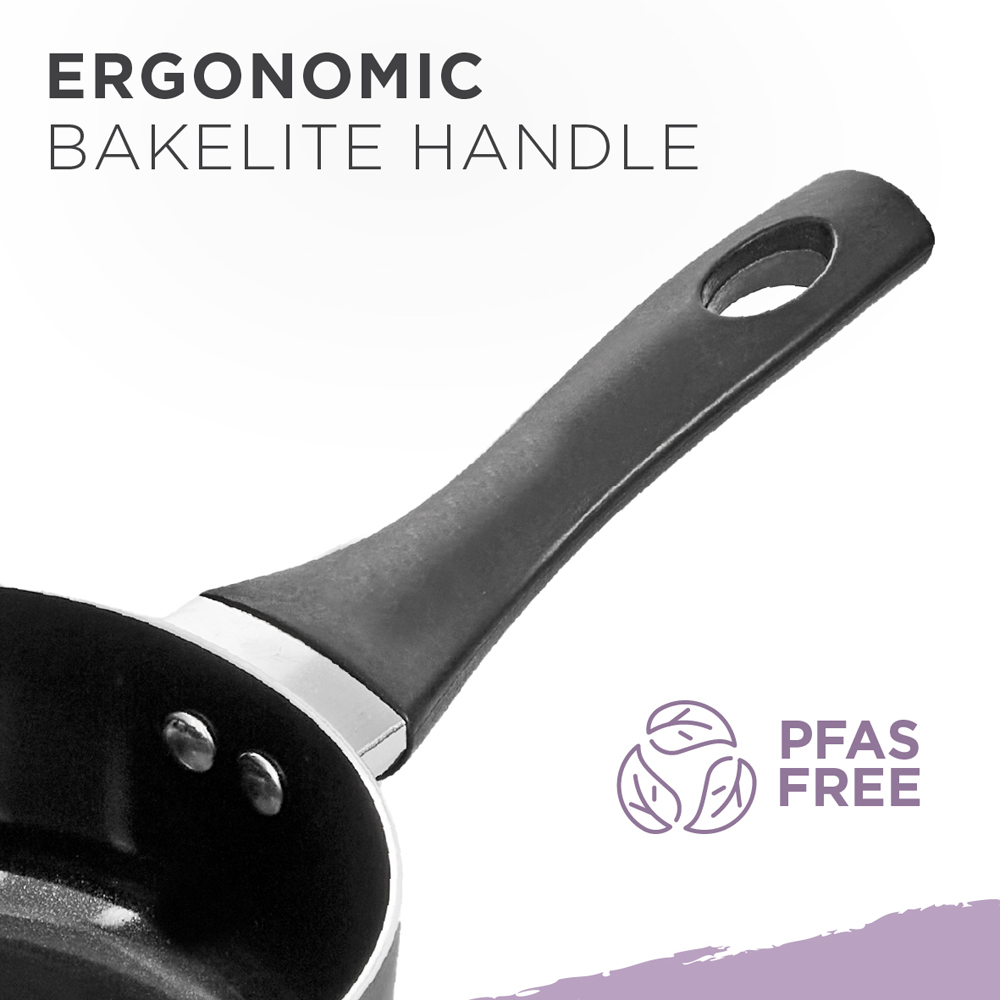 Blackmoor 16cm Black Ceramic Non-Stick Saucepan Image 2