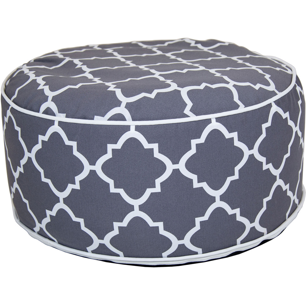 Charles Bentley Grey Outdoor Inflatable Foot Stool Image 2