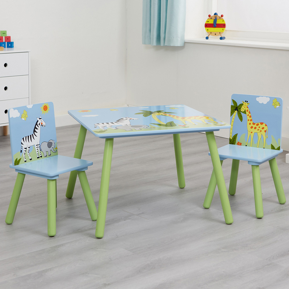 Liberty House Toys Kids Safari Table and Chairs Set Image 1