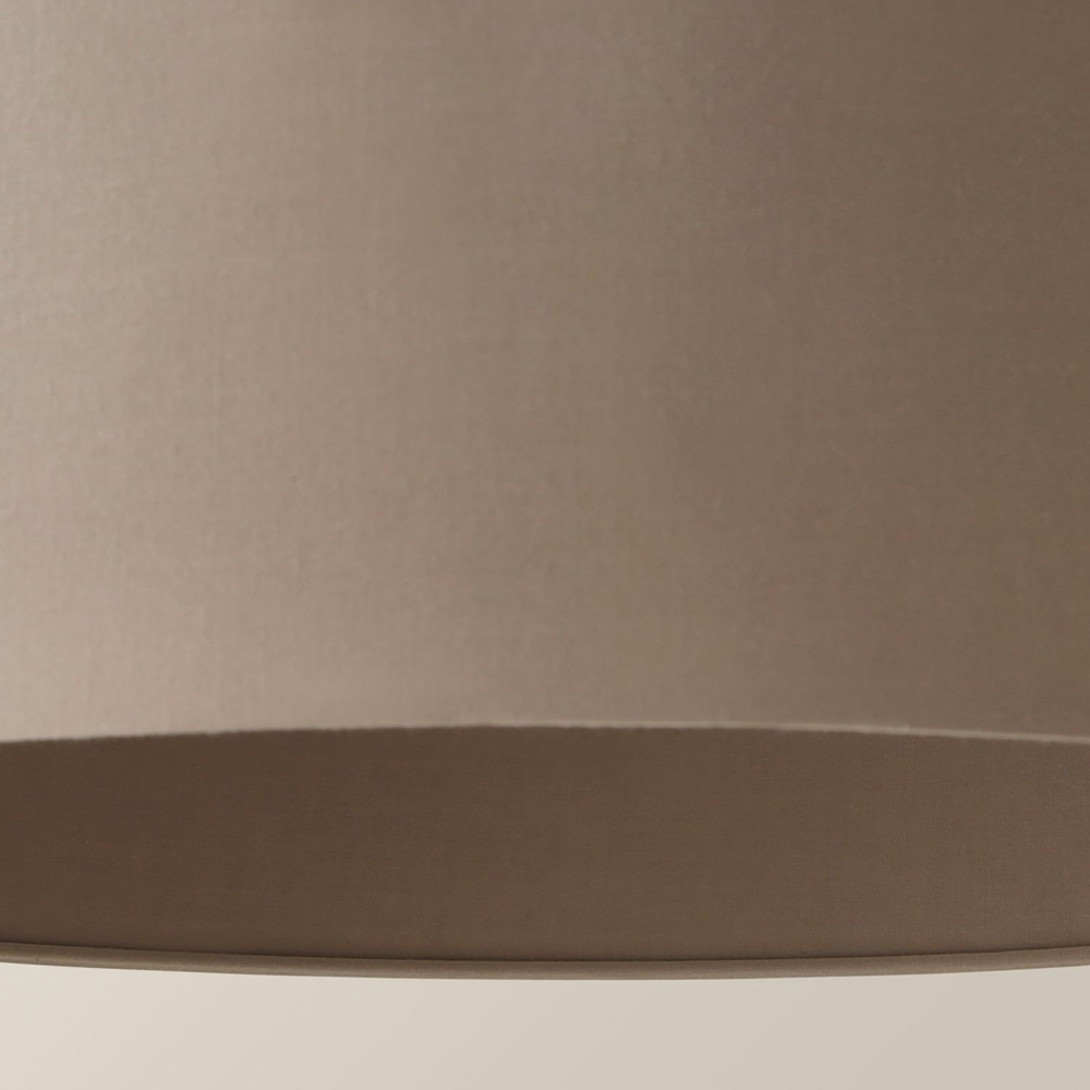 ValueLights Reni Taupe Fabric Large Drum Ceiling Lamp Shade Image 3