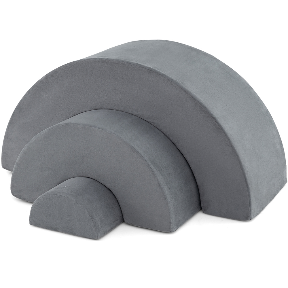 Costway 3 Piece Grey Toddler Climbing Toy Image 3