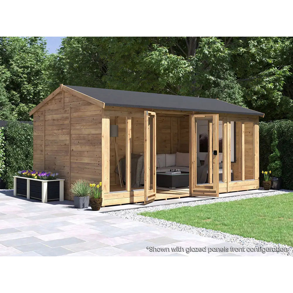 Dunster House RagePanda 16 x 10ft Brown Reverse Superfelt Apex Summerhouse Image 3