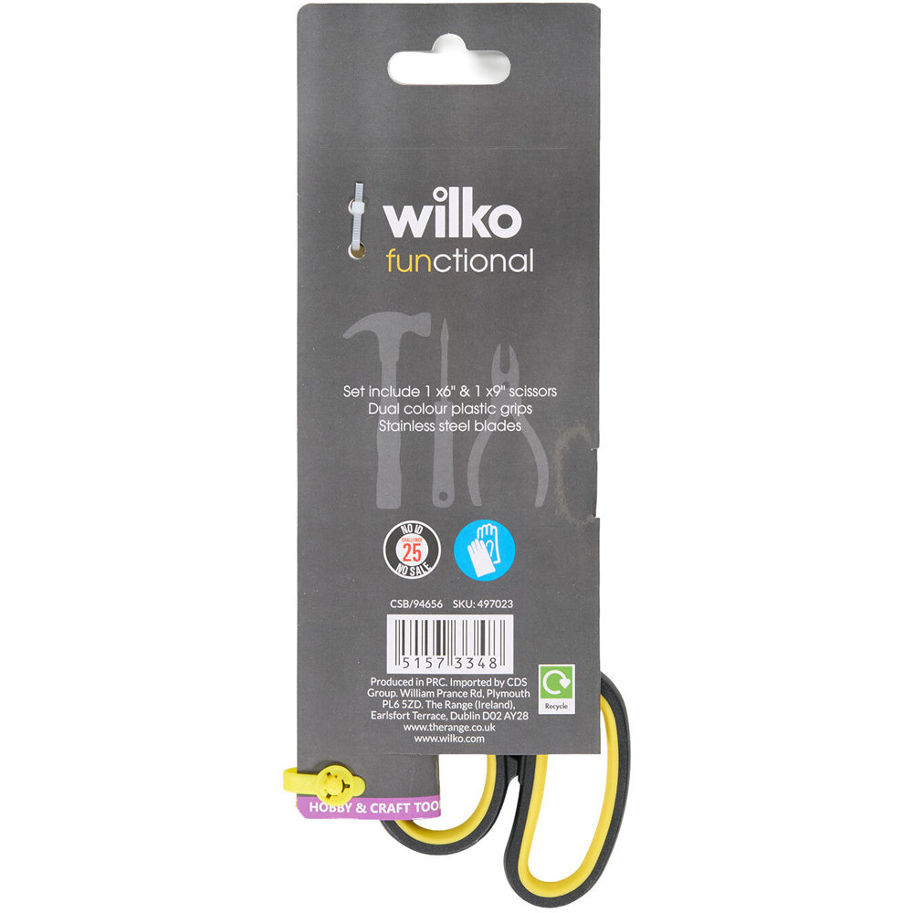 Set of 2 Functional Scissors Black Image 3