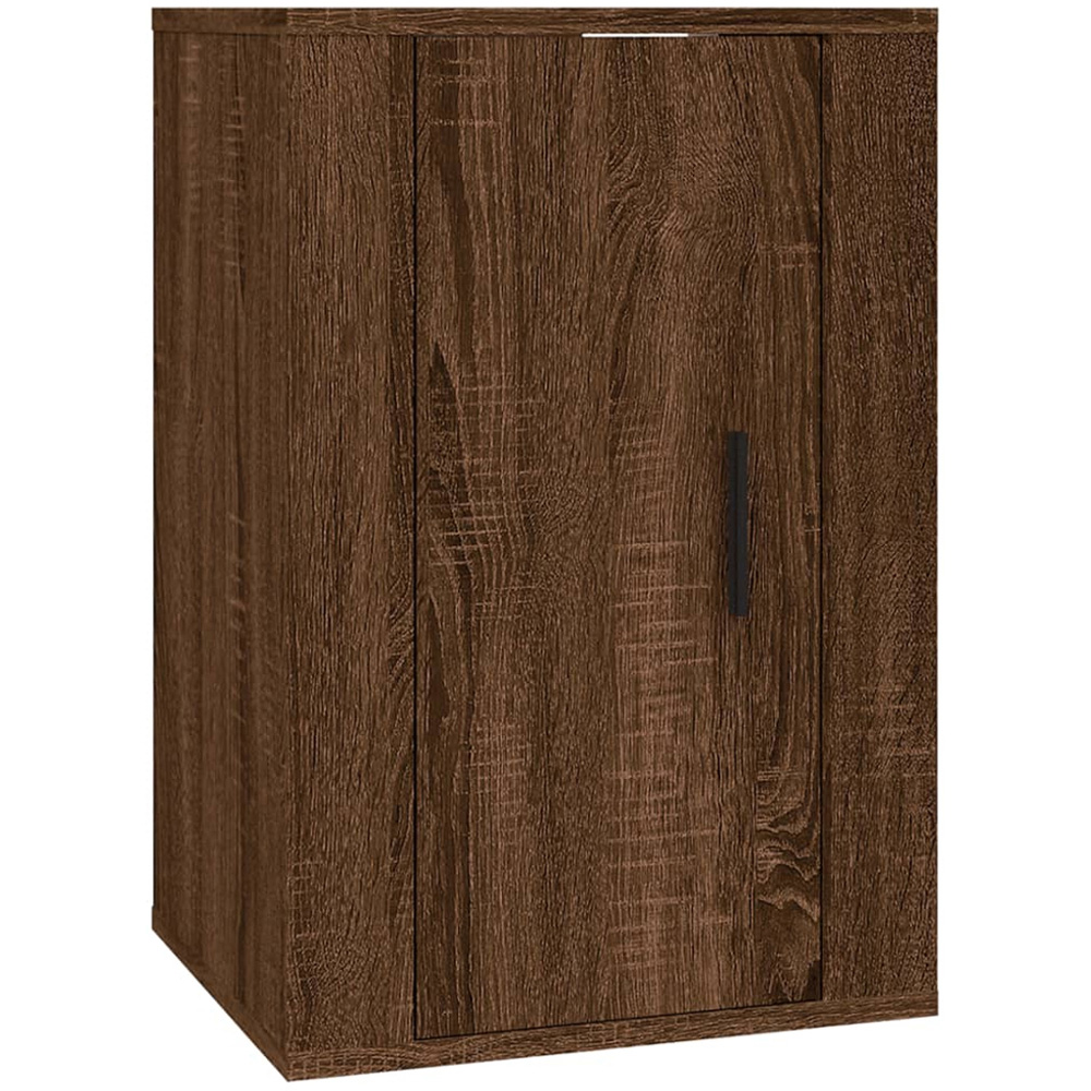 vidaXL Single Door Brown Oak Wall Mounted TV Cabinet Image 2