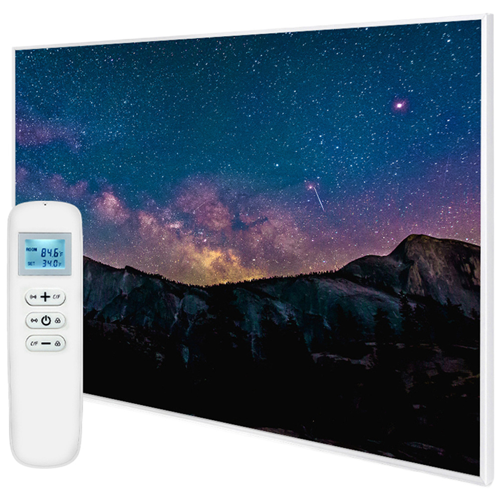 Mirrorstone Nexus Milky Way Image Wi-Fi Infrared Heating Panel 1200W 995 x 1195mm Image 1