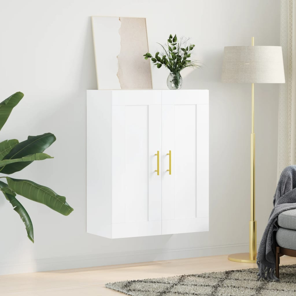 vidaXL 2 Door White Wall Mounted Cabinet Image 9
