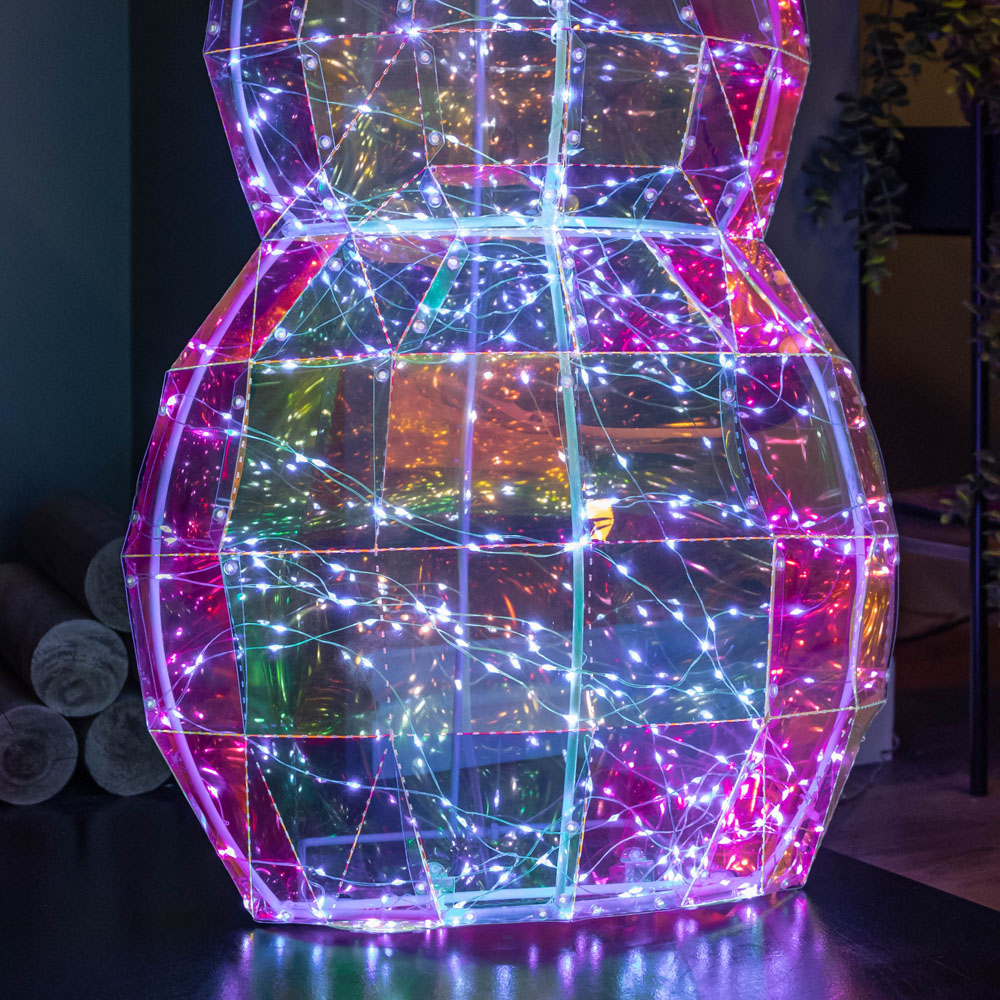 Samuel Alexander 400 White LED Iridescent Snowman Christmas Decoration 91cm Image 4