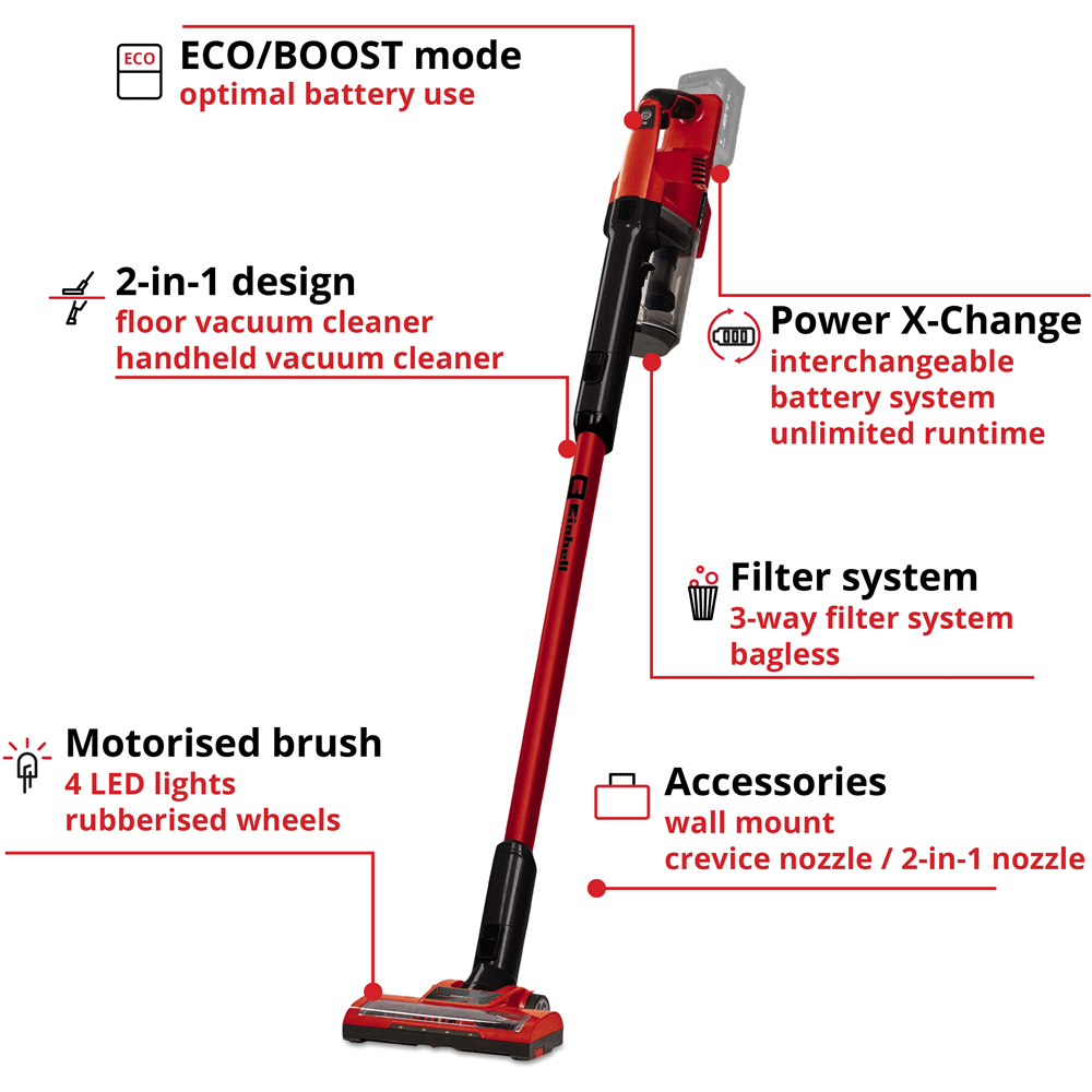 Einhell Power X-Change TE-SV 18 Li-Solo Cordless Stick Vacuum Cleaner Image 9