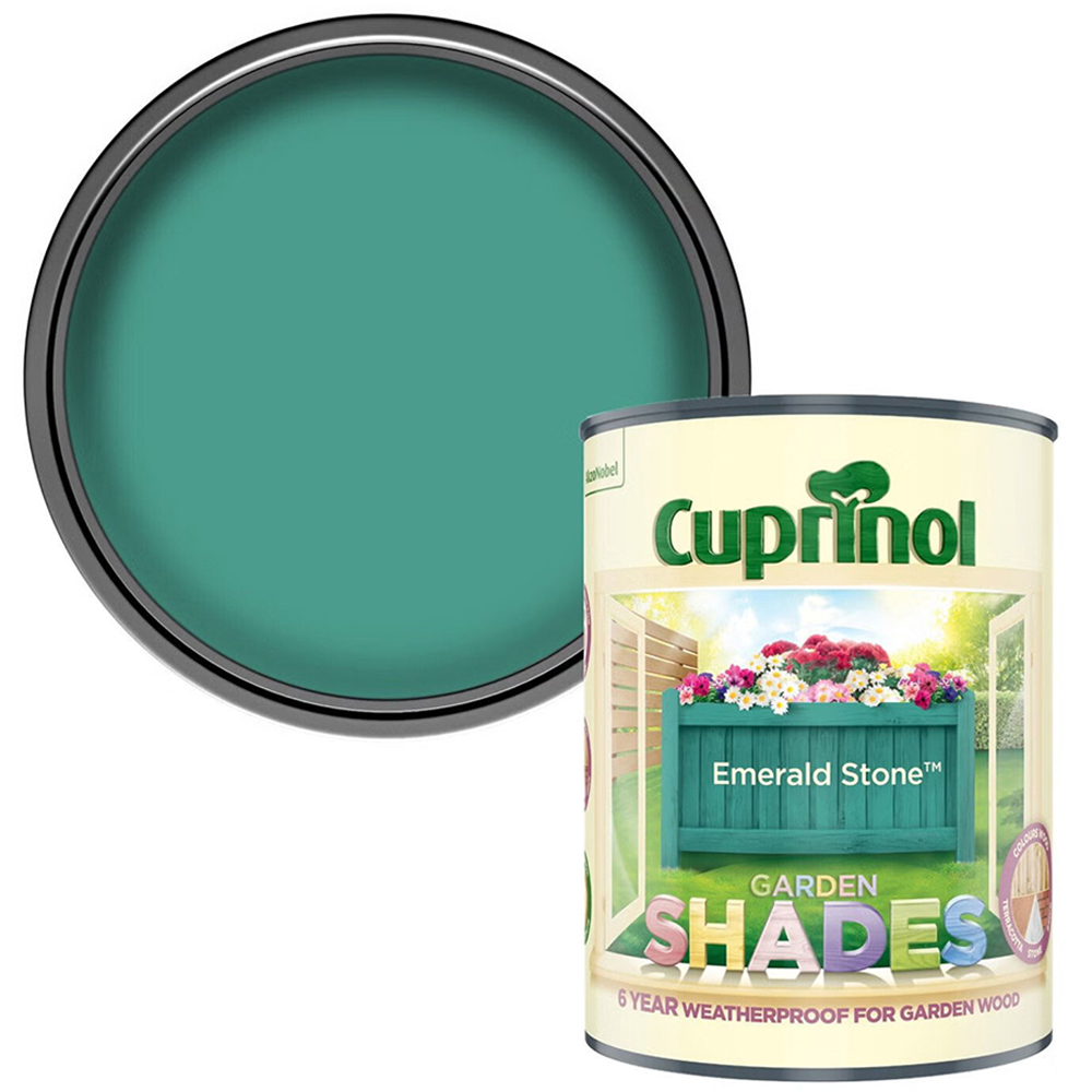 Cuprinol Garden Shades Emerald Stone Exterior Paint 1L Image 1