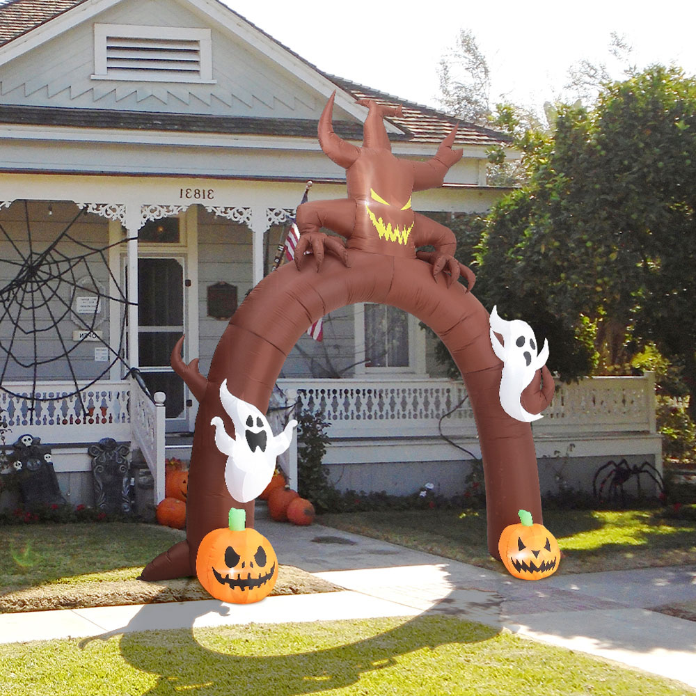 Living and Home Halloween Inflatable Ghost and Pumpkin Arch 270cm Image 2